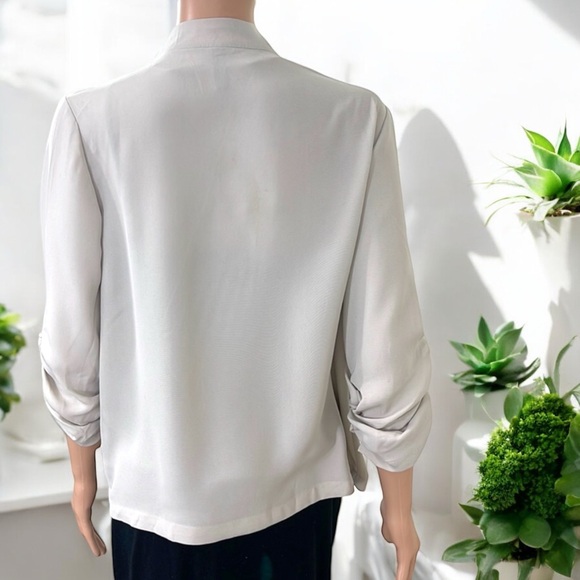 NWT Massini Women's Ruched Sleeve Open Blazer Jacket - Picture 15 of 16